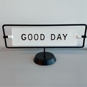 Hearth & Hand Reversible “Good Day/Good Night” Sign! New!